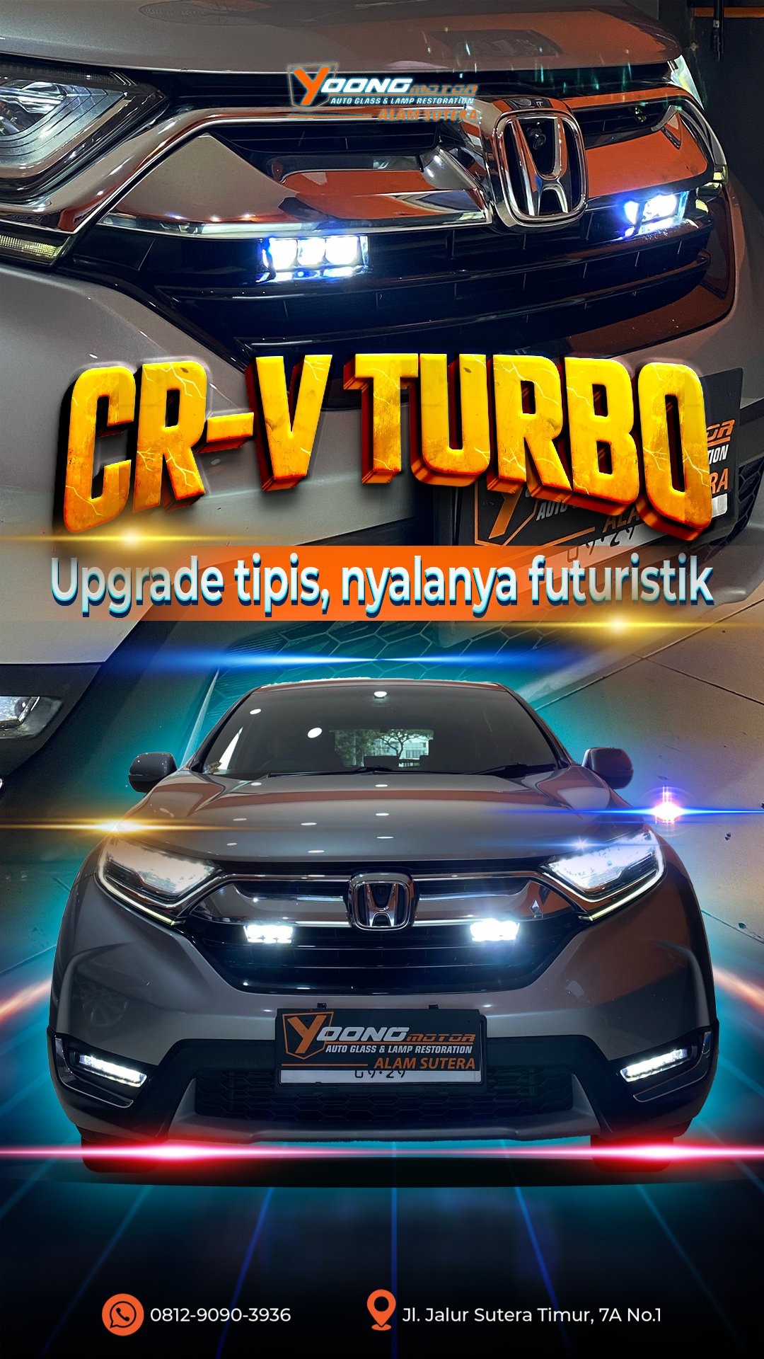 CRV Turbo dengan Mini Projie