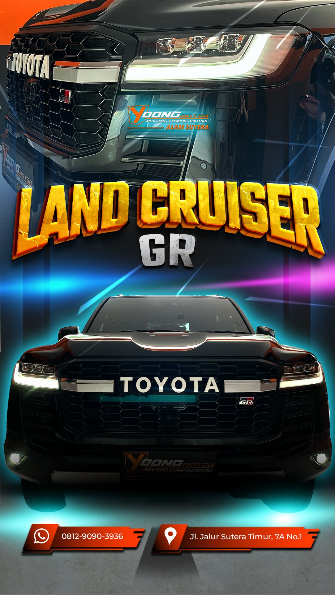 Land Cruiser Pencahayaan Gahar, Tampil Berwibawa