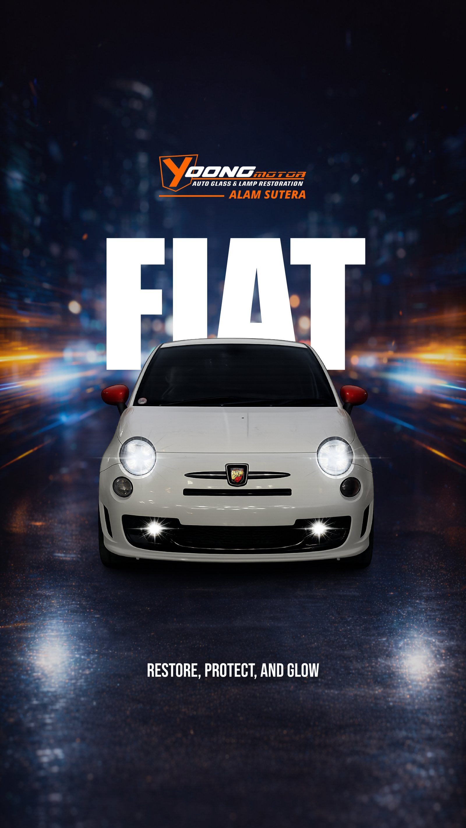 Restorasi Lampu Fiat 500 