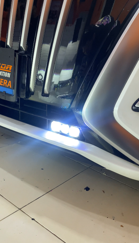 Denza D9 dengan Mini Projie